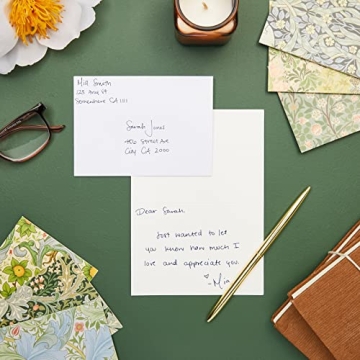 Elegant 36-Pack William Morris Blank Stationery Cards