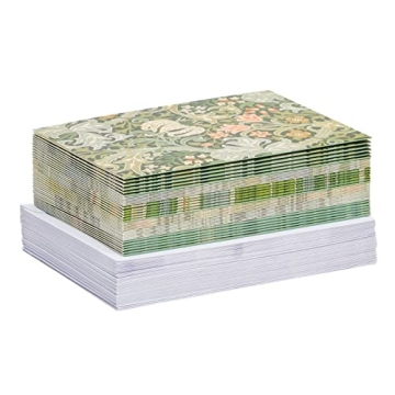 Elegant 36-Pack William Morris Blank Stationery Cards