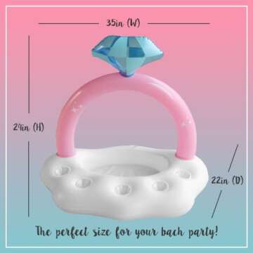Bachelorette Party Cooler and Ring Float | Bachelorette Pool Floats | Bachelorette Party Floating Bar