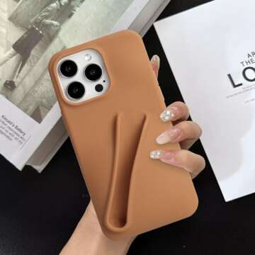 TRADAY Funny Cute Lipstick Phone Case for iPhone 15 Pro Max - Stylish & Protective