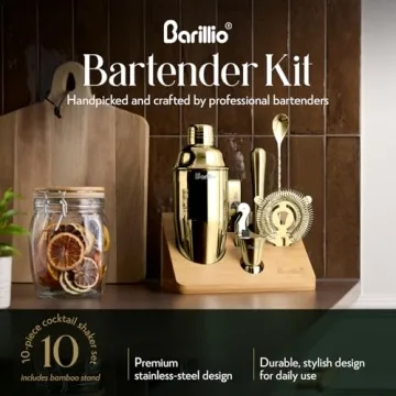 Elegant Barillio Gold Bartender Kit for Home Mixology