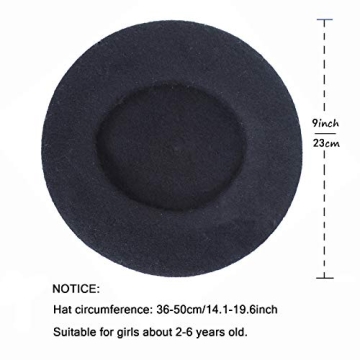 Wool French Beret Hats for Toddler Girls