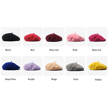 Wool French Beret Hats for Toddler Girls