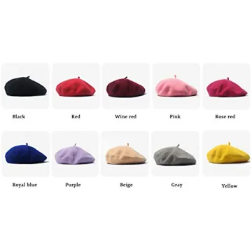 Wool French Beret Hats for Toddler Girls