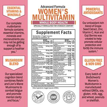 Multivitamin for Women with Vitamin D3 - Multivitamins for Bone Breast Skin Joint Energy - Vitamins for Immunity Support - Immune System Boost Natural Immune Defense - Joint Support Supplement - 60Ct