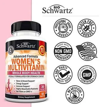 Multivitamin for Women with Vitamin D3 - Multivitamins for Bone Breast Skin Joint Energy - Vitamins for Immunity Support - Immune System Boost Natural Immune Defense - Joint Support Supplement - 60Ct
