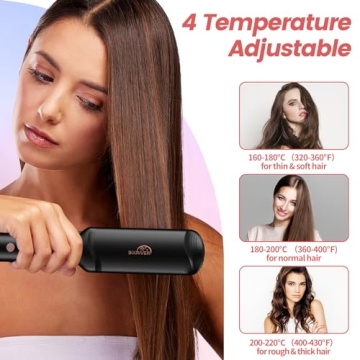Sixriver 4-in-1 Ceramic Hair Crimper Waver Flat Iron