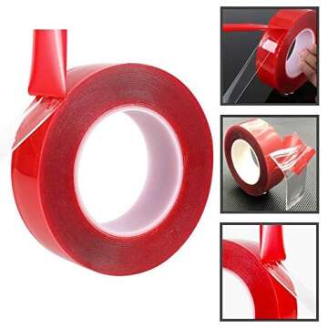 100 Feet Clear Mounting Tape - Acrylic Adhesive Foam Tape 30m X 10mm, Heat Resistant Perfect for LED...