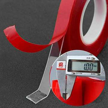 100 Feet Clear Mounting Tape - Acrylic Adhesive Foam Tape 30m X 10mm, Heat Resistant Perfect for LED Light Strip Channel