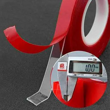 100 Feet Clear Mounting Tape - Acrylic Adhesive Foam Tape 30m X 10mm, Heat Resistant Perfect for LED Light Strip Channel