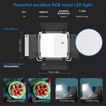 Neewer 660 RGB LED Light Kit for Photographers and Videographers