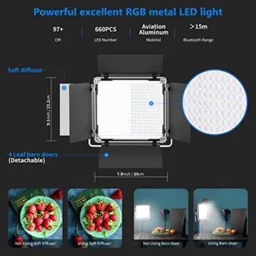 Neewer 660 RGB LED Light Kit for Photographers and Videographers