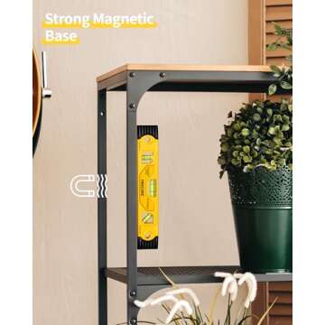 Torpedo Level Magnetic, Firecore 9 Inch Shockproof Small Leveler Tool with 3 Bubble Spirit Level 45 ...