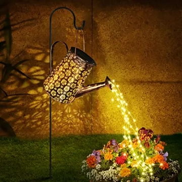 Afootry Solar Watering Can with Lights - Outdoor Garden Decor
