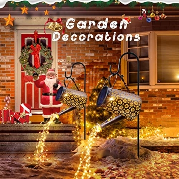 Solar Watering Can with Lights for Garden Decor