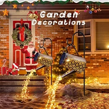 Solar Watering Can with Lights for Garden Decor