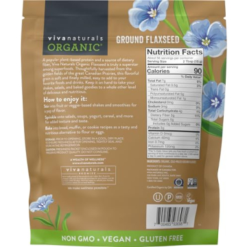 Organic Ground Flaxseed for Healthy Meals and Snacks
