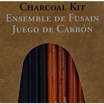General Pencil Gen15 Charcoal Kit, Multicolor (GEN15)
