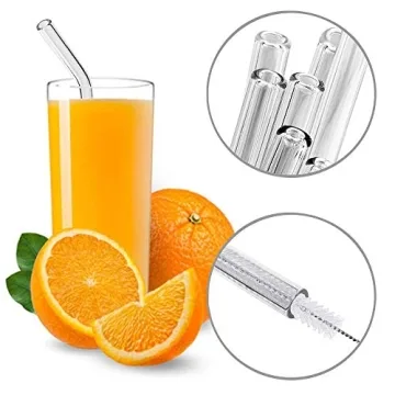 ANNVCHI 16 Pack Reusable Glass Straws, Elegant & Eco-Friendly