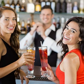 ANNVCHI 16 Pack Reusable Glass Straws, Elegant & Eco-Friendly