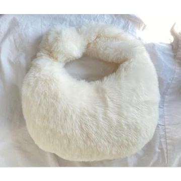 XPONNI Fuzzy Dumpling Bag - Cute Faux Fur Handbag