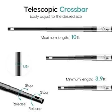 EMART Photo Video Studio 20 ft Wide 10 ft Tall Heavy Duty Adjustable Backdrop Stand Kit, Includes 3 Stands, 8 Spring Clamps, and 1 Carrying Bag