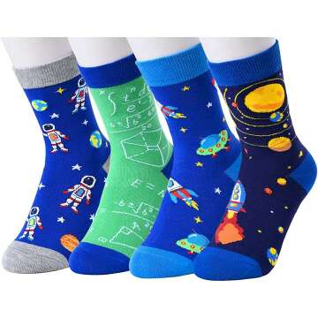 HAPPYPOP Boys Novelty Socks Gift Box for Kids