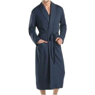 HANRO Men's Night & Day Knit Robe - Luxurious Comfort for All Seasons