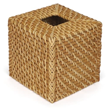 Stylish STYKEE Rattan Tissue Box Cover for Home Decor and Accessibility