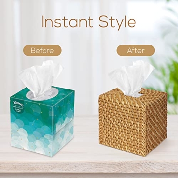 STYKEE Rattan Tissue Box Cover - Stylish & Functional