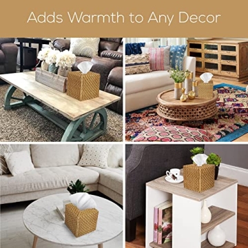 STYKEE Rattan Tissue Box Cover - Stylish & Functional