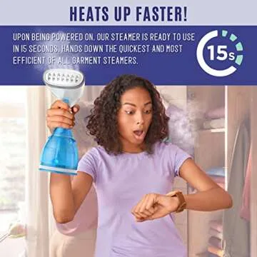Handheld Clothes Steamer with Fast Heat-up and Large Tank
