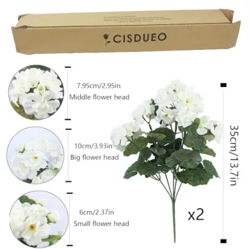 CISDUEO Artificial Geraniums for Easy Home Decor