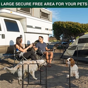 VISCOO Dog Playpen - Indoor/Outdoor 16 Panels Metal Fence