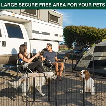 VISCOO Dog Playpen - Indoor/Outdoor 16 Panels Metal Fence