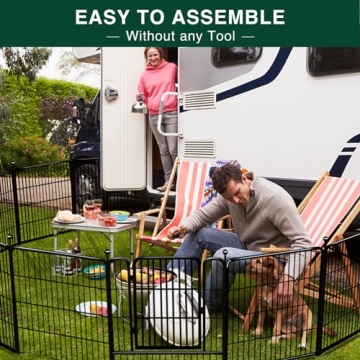 VISCOO Dog Playpen - Indoor/Outdoor 16 Panels Metal Fence