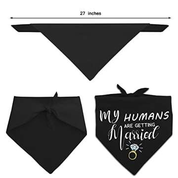Engagement Gifts, My Humans are Getting Married She Said Yes Dog Bandana for Wedding Engagement Photos, Bridal Shower Gift,Dog Wedding Outfit, Dog Engagement Announcement, Bride to Be Gifts