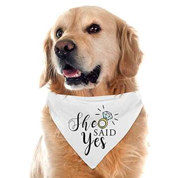 Engagement Gifts, My Humans are Getting Married She Said Yes Dog Bandana for Wedding Engagement Photos, Bridal Shower Gift,Dog Wedding Outfit, Dog Engagement Announcement, Bride to Be Gifts