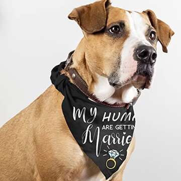 Engagement Gifts, My Humans are Getting Married She Said Yes Dog Bandana for Wedding Engagement Photos, Bridal Shower Gift,Dog Wedding Outfit, Dog Engagement Announcement, Bride to Be Gifts
