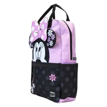Loungefly Disney Minnie Floral Rock The Dots Full-Size Nylon Backpack