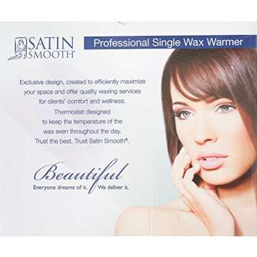 Satin Smooth Professional Single Wax Warmer SSW12C - Fast Heating, Adjustable Temperature, Ideal for...