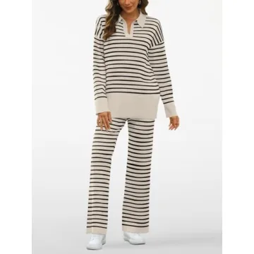 Shop LILLUSORY Women Striped 2-Piece Lounge Set Today!