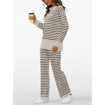 Shop LILLUSORY Women Striped 2-Piece Lounge Set Today!