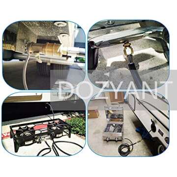 DOZYANT 24 FT Quick Connect Propane Hose for RV to Grill, RV Stove Hose Connection, BBQ Quick Release LP Gas Line for Camp Chef - 3/8 Female Flare Fitting x 1/4 Full Flow Quick-Connect Male Plug