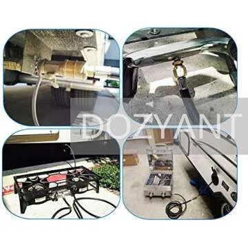 DOZYANT 24 FT Quick Connect Propane Hose for RV to Grill, RV Stove Hose Connection, BBQ Quick Release LP Gas Line for Camp Chef - 3/8 Female Flare Fitting x 1/4 Full Flow Quick-Connect Male Plug