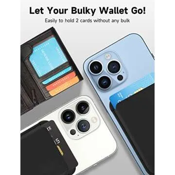Magnetic Card Wallet Holder with MagSafe for iPhone 16 Pro Max/16 Plus/16 Pro/16,for iPhone 15 Pro Max/15 Pro/15 Plus/15,for iPhone 14 Pro Max/14 Plus/14 Pro/14, for iPhone 13 Pro Max/13 Pro,Midnight