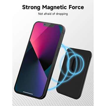 Magnetic Card Wallet Holder with MagSafe for iPhone 16 Pro Max/16 Plus/16 Pro/16,for iPhone 15 Pro Max/15 Pro/15 Plus/15,for iPhone 14 Pro Max/14 Plus/14 Pro/14, for iPhone 13 Pro Max/13 Pro,Midnight