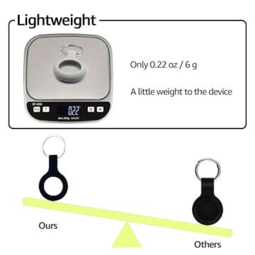 ThingsBag Apple AirTags 4 Pack Case Keychain Silicone Apple Air Tags Holder Item Finders Accessories Comes with Metal Snap Airtags Keyring Case 4 Pack