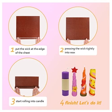 Bingfuego Beeswax Candle Making Kit for Kids - Colorful Fun!