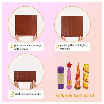 Bingfuego Beeswax Candle Making Kit for Kids - Colorful Fun!